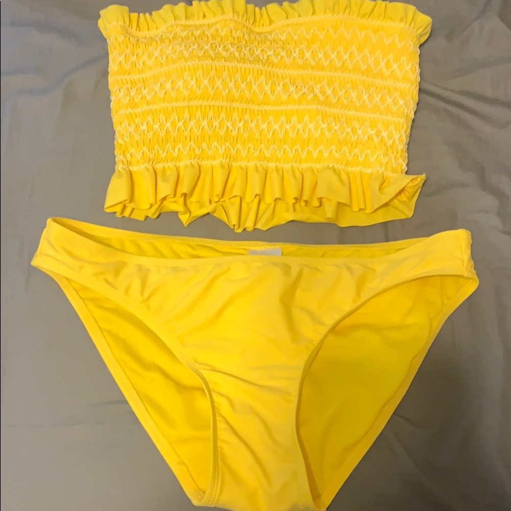 yellow swim suit
